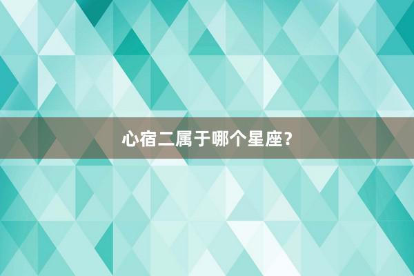 心宿二属于哪个星座？